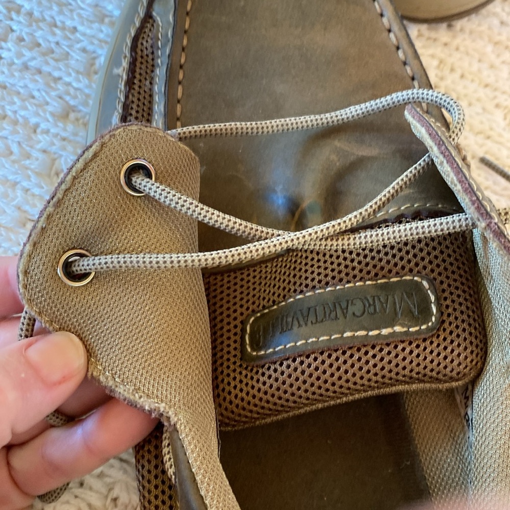 Margaritaville Mens Leather Loafers Size 12 - Picture 5 of 12
